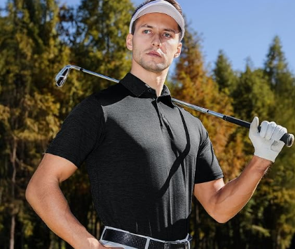 Men’s Quick‑Dry Moisture‑Wicking Short‑Sleeve Polo Shirt, Men’s Golf Shirt